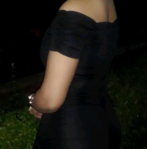 NEWME BLACK OFFSHOULDER DRESS