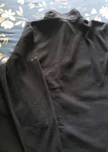 unisex Black Fleece Zip-Up superwarm jacket