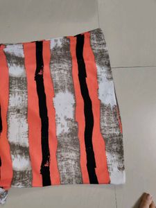 Stripe Party Wear Brand New Thick Poly Shirt Women