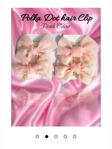 Polka Dot Hair Clips - (Set of 2)