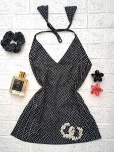 Halter Neck Short Kurti 🖤