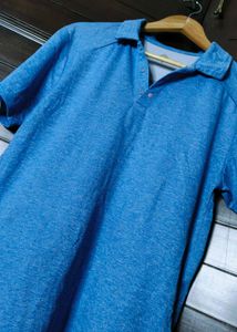 Lukken Men Blue Casual Polo T-shirt