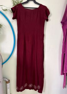 Side Slit Desi Print Dress