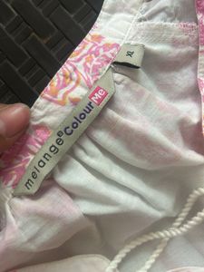 White and Pink Floral Tiered Dress