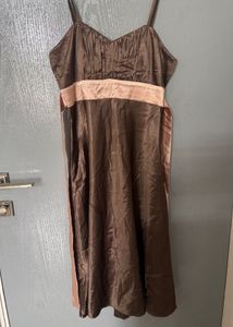 Vintage Brown & Pink Dress