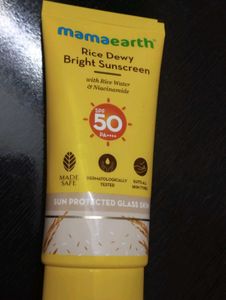 Mamaearth rice dewy sunscreen