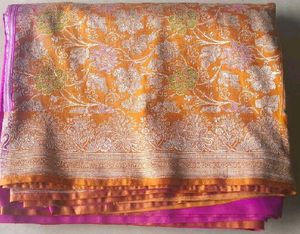 Elegant Purple and Gold Banarasi Silk Saree