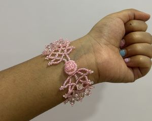 Pink Beads Bracelet - Festive Charm for Women
