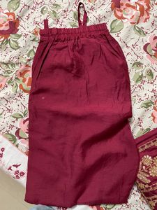 Red Kurta Pant Pair