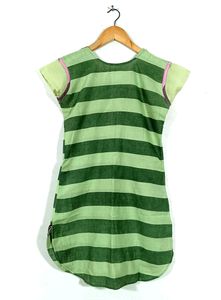 Green Striped Kurta (Women)