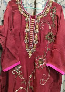 Embroidered Maroon Salwar Kameez