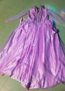 Beautiful Lavender Colour Net Ethnic Gown