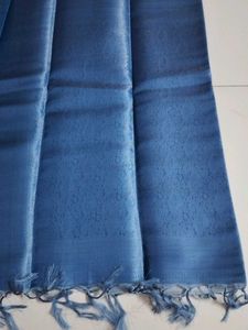 Blue Printed softy saree...
