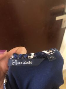 Printed Dark Blue Gown👗
