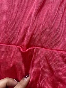Cute Pink Dress with Belt Detail Around Waist