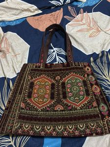 embroidered handbag