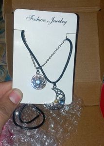 Necklace With Magnet Moon For Couple