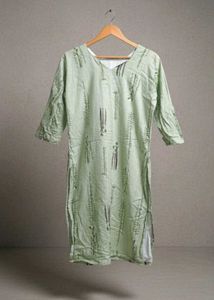 Green Printed Kurta