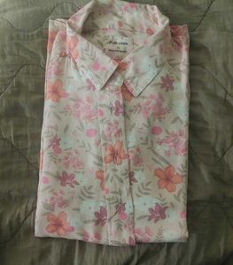 Floral Pure Linen Button Down Shirt