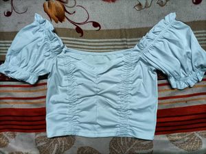 Femme Cradle - Puff-Sleeve Crop Top
