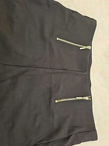 Black Zipper Accent Pants