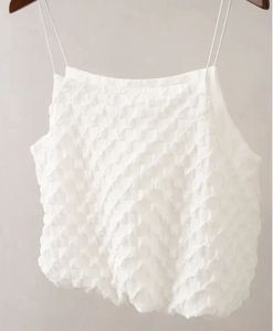 White Popcorn Textured Cami Top