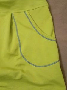 Green Colour Mini Skirt for kids. For Tenis