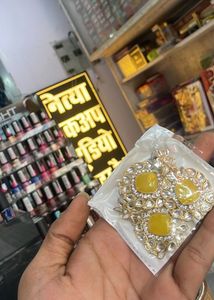 Yellow Stone Kundan Necklace