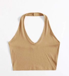 Y2k backless beige croptop