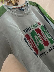 Branded Full Sleeves Gray T Shirt