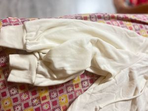 H&amp;MCream Lace-Up Pullover Sweatshirt