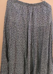 Blue 💙 Printed Skirt With Elastic And Adjustable