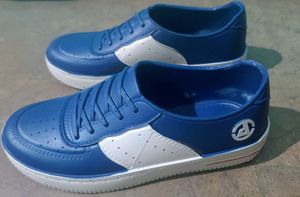 Blue & White Rubber Shoes