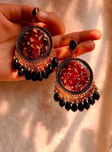 Resin Rose 🌹 Preservation Jhumka