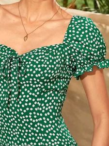 Floral Green Dress