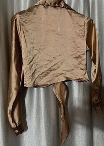 Tie-Front Satin Top