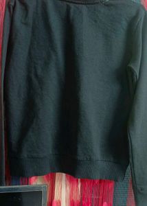 Stylish Black &#34;Love You&#34; Glitter Sweatshirt