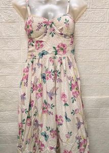 Pinic/ Party Wear Floral Corset Dress M Size