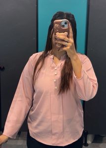 Pink Button-Up Top