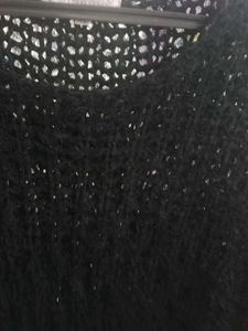 Black Fuzzy Knit Sweater