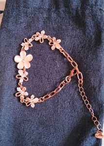 Rose Gold Platted Crystal Bracelet For Girls/Women