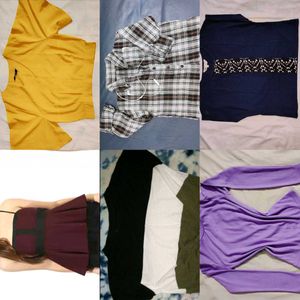 Combo of 6 top Assorted Women's Clothing Bundle