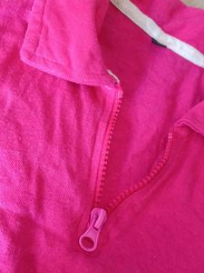 Pink Zip-Up Top