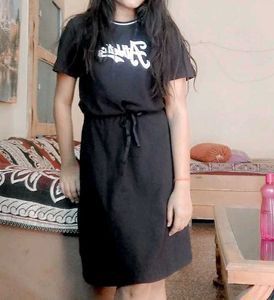 Cute Black T-Shirt Dress