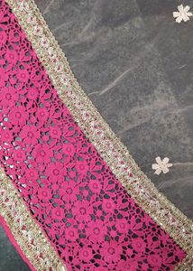 Net Pink Dupatta