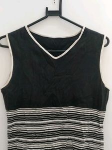 Black &amp; White Striped Tank Top