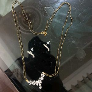 AD Stone Necklace &amp; Mangalsutra