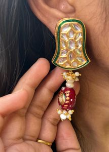 Hand Made Kundan Earrings