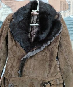 Brown Fur Collar Jacket