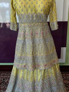 Elegant Yellow Embroidered dress
